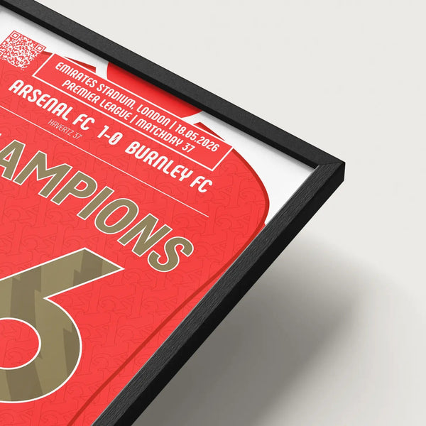 Poster de la victoire d’Arsenal - Arsenal vs Burnley 2026 - Legendary Goals