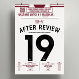 Poster de la victoire d’Arsenal - West Ham vs Arsenal 2026 - Legendary Goals