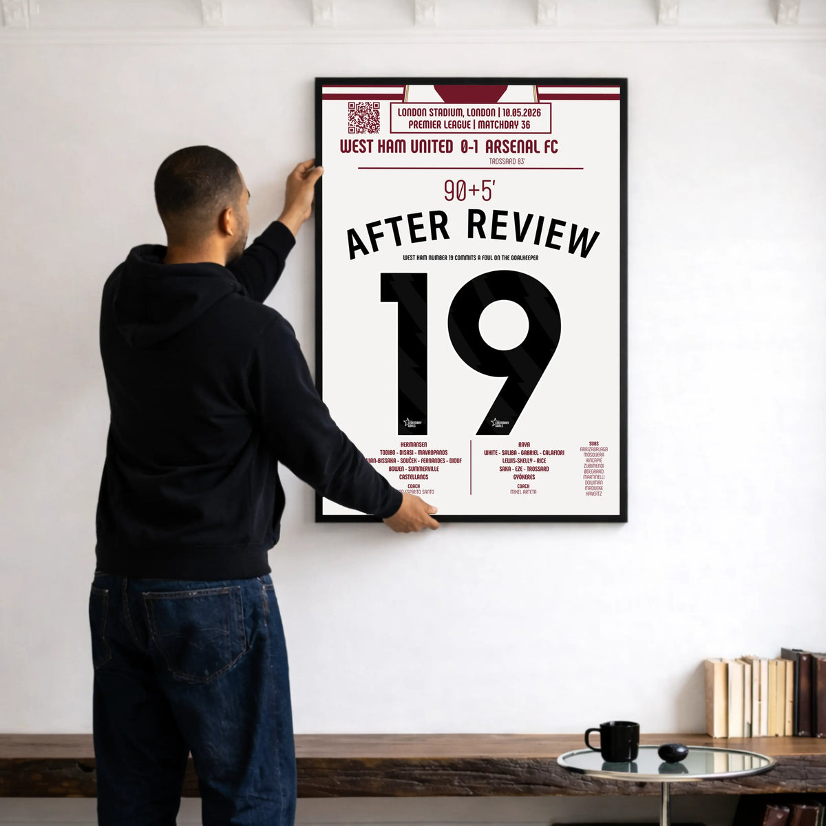Poster de la victoire d’Arsenal - West Ham vs Arsenal 2026 - Legendary Goals