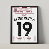 Poster de la victoire d’Arsenal - West Ham vs Arsenal 2026 - Legendary Goals