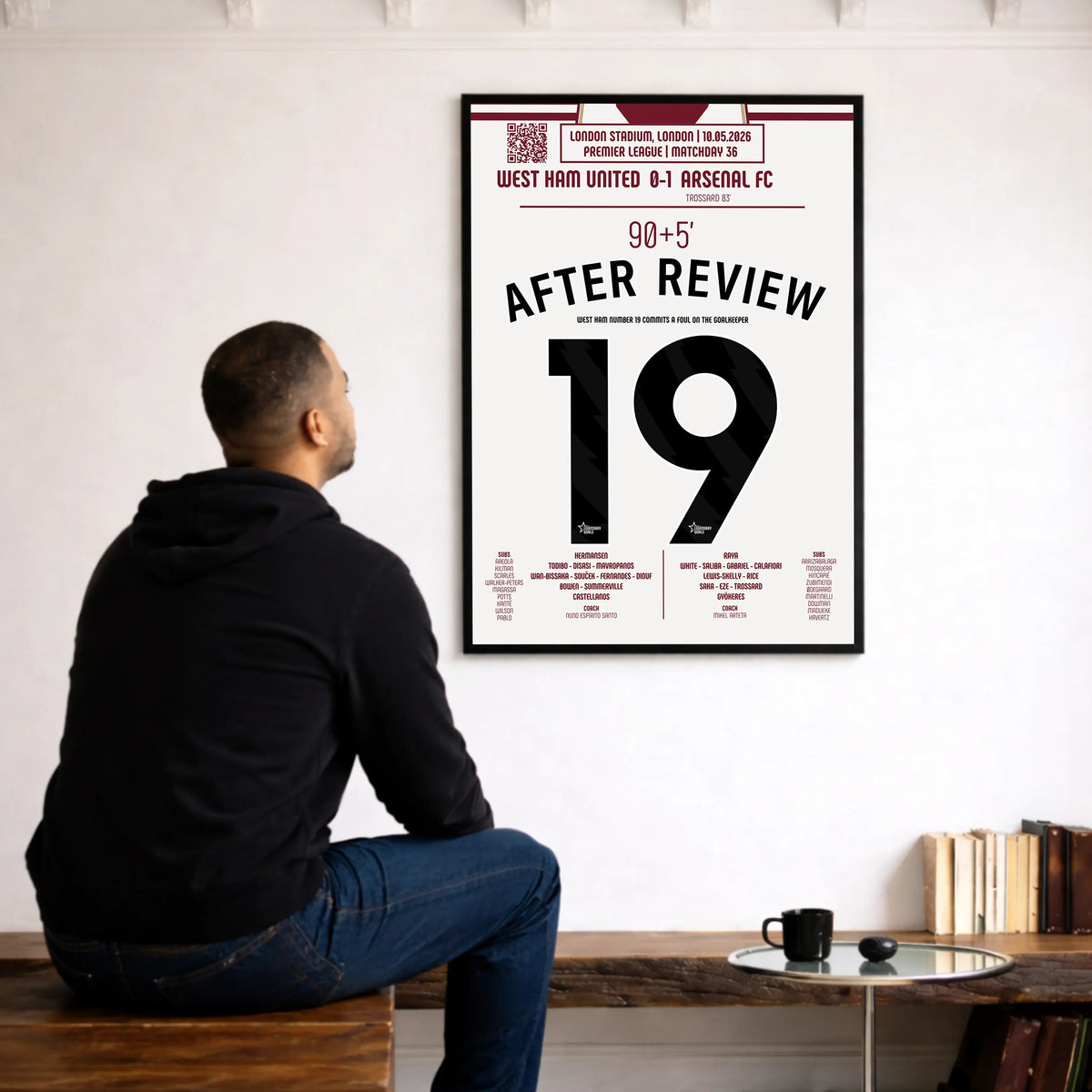 Poster de la victoire d’Arsenal - West Ham vs Arsenal 2026 - Legendary Goals