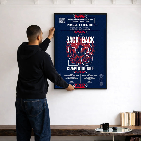 Poster de la victoire du Paris Saint - Germain - PSG vs Arsenal 2026 - Legendary Goals