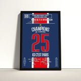 Poster de la victoire du Paris Saint - Germain - PSG vs Inter Milan 2025 (V1) - Legendary Goals