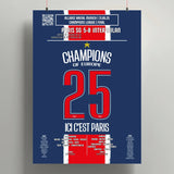 Poster de la victoire du Paris Saint - Germain - PSG vs Inter Milan 2025 (V1) - Legendary Goals
