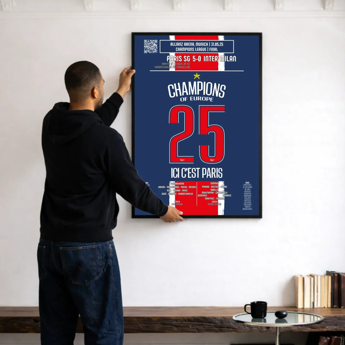 Poster de la victoire du Paris Saint - Germain - PSG vs Inter Milan 2025 (V1) - Legendary Goals