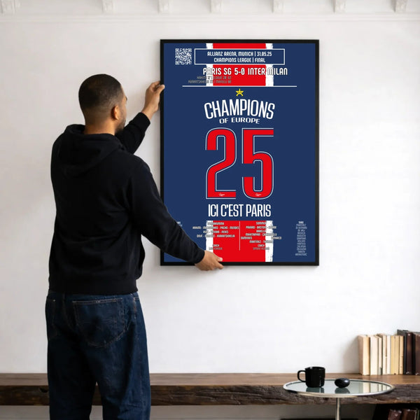 Poster de la victoire du Paris Saint - Germain - PSG vs Inter Milan 2025 (V1) - Legendary Goals