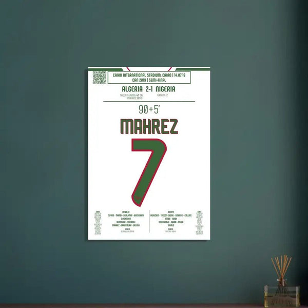 Poster de Riyad Mahrez : But Décisif contre le Nigeria – CAN 2019 - Legendary Goals