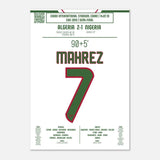 Poster de Riyad Mahrez : But Décisif contre le Nigeria – CAN 2019 - Legendary Goals