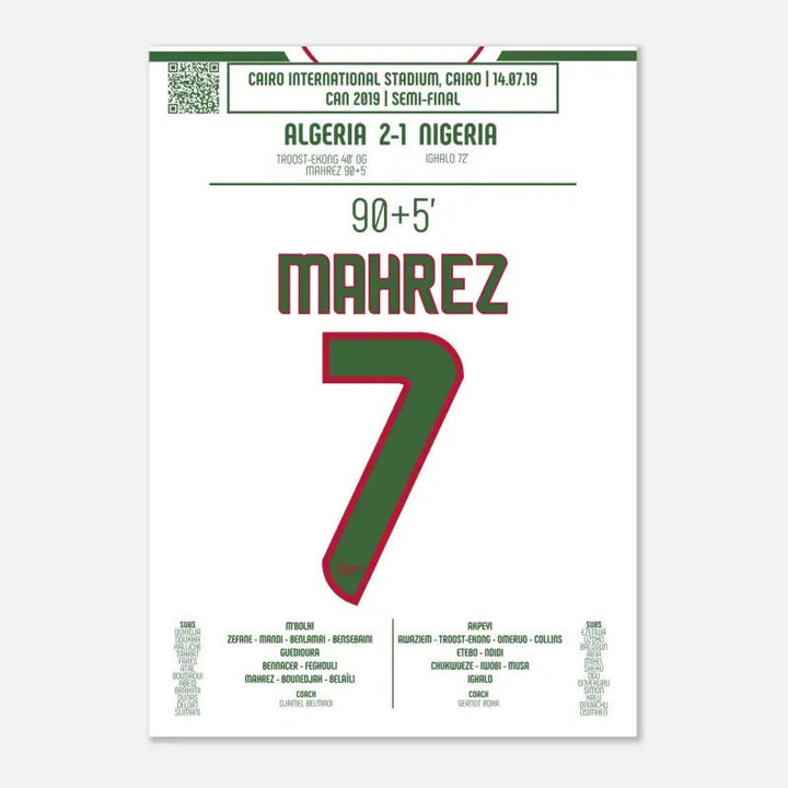 Póster de Riyad Mahrez: gol Deciivo contra Nigeria