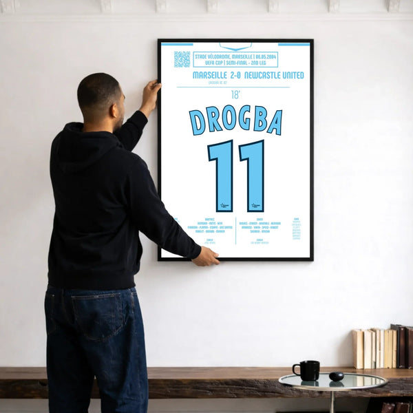 Poster du 1er but de Didier Drogba – OM vs Newcastle 2004 - Legendary Goals