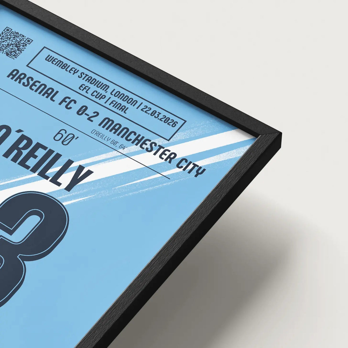 Poster du 1er but de O’Reilly – Arsenal vs Manchester City 2026 - Legendary Goals
