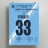 Poster du 1er but de O’Reilly – Arsenal vs Manchester City 2026 - Legendary Goals