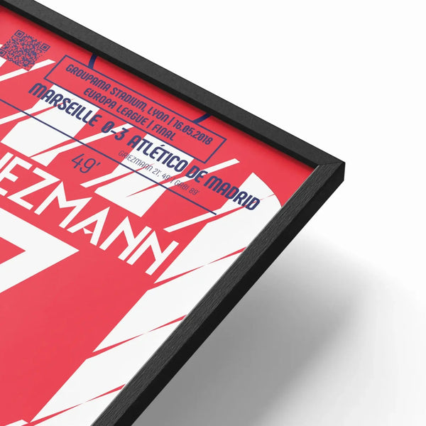 Poster du 2e but d’Antoine Griezmann – OM vs Atlético Madrid 2018 - Legendary Goals