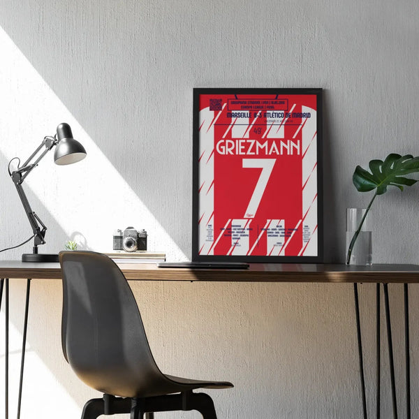Poster du 2e but d’Antoine Griezmann – OM vs Atlético Madrid 2018 - Legendary Goals