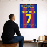 Poster du 2e but de David Villa – Barcelone vs Real Madrid 2010 - Legendary Goals