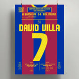 Poster du 2e but de David Villa – Barcelone vs Real Madrid 2010 - Legendary Goals