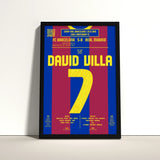 Poster du 2e but de David Villa – Barcelone vs Real Madrid 2010 - Legendary Goals