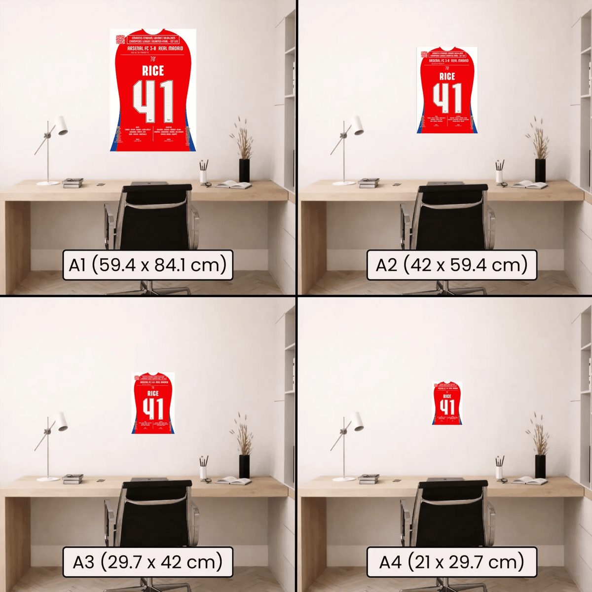 Poster du 2e but de Declan Rice – Arsenal vs Real Madrid 2025 - Legendary Goals