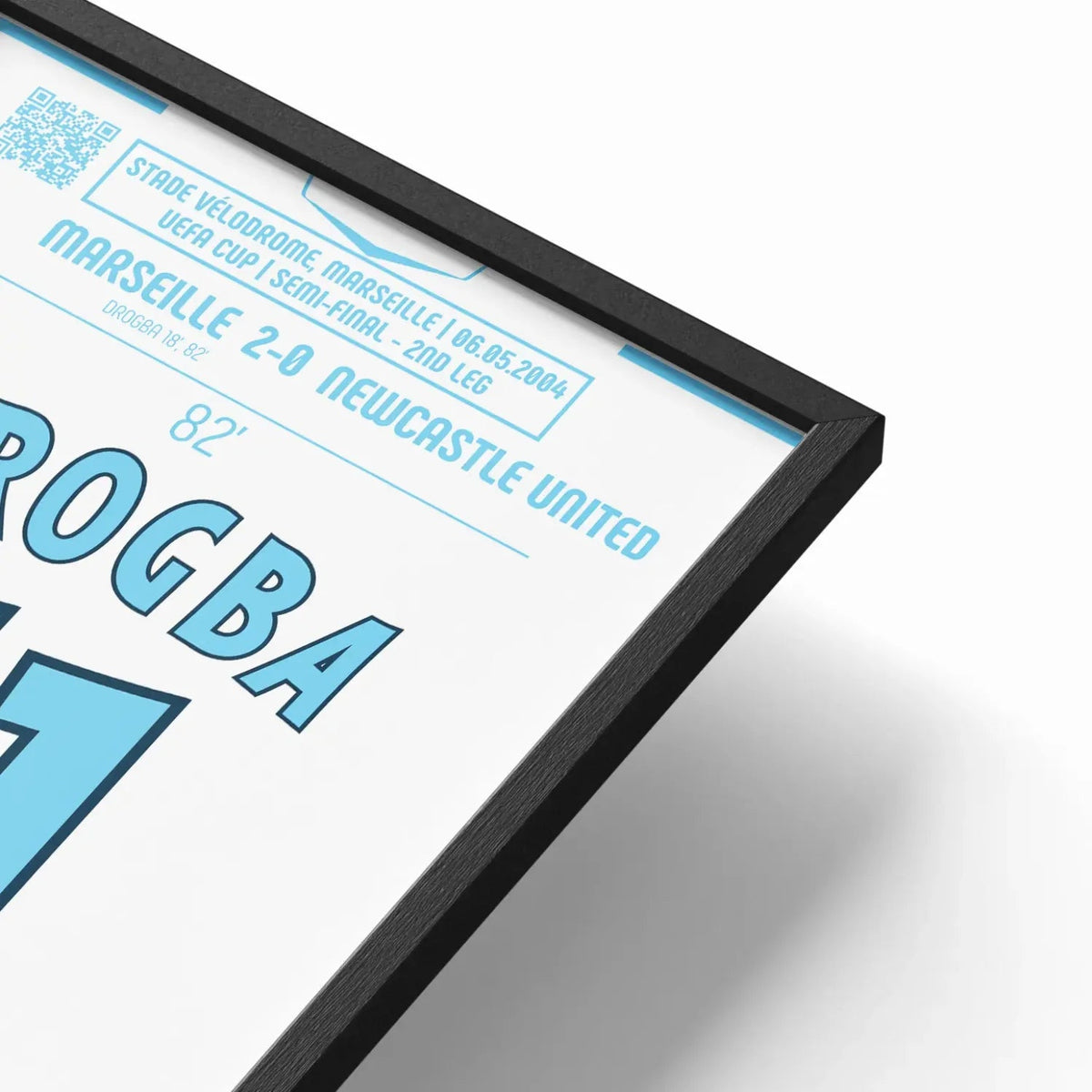 Poster du 2e but de Didier Drogba – OM vs Newcastle 2004 - Legendary Goals