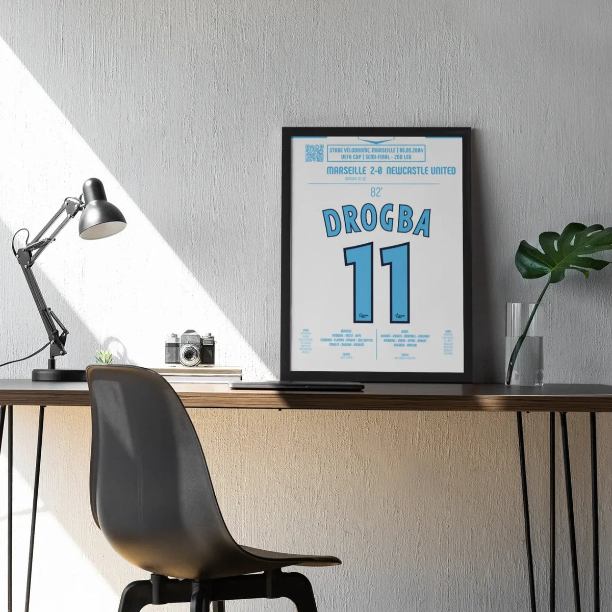 Poster du 2e but de Didier Drogba – OM vs Newcastle 2004 - Legendary Goals