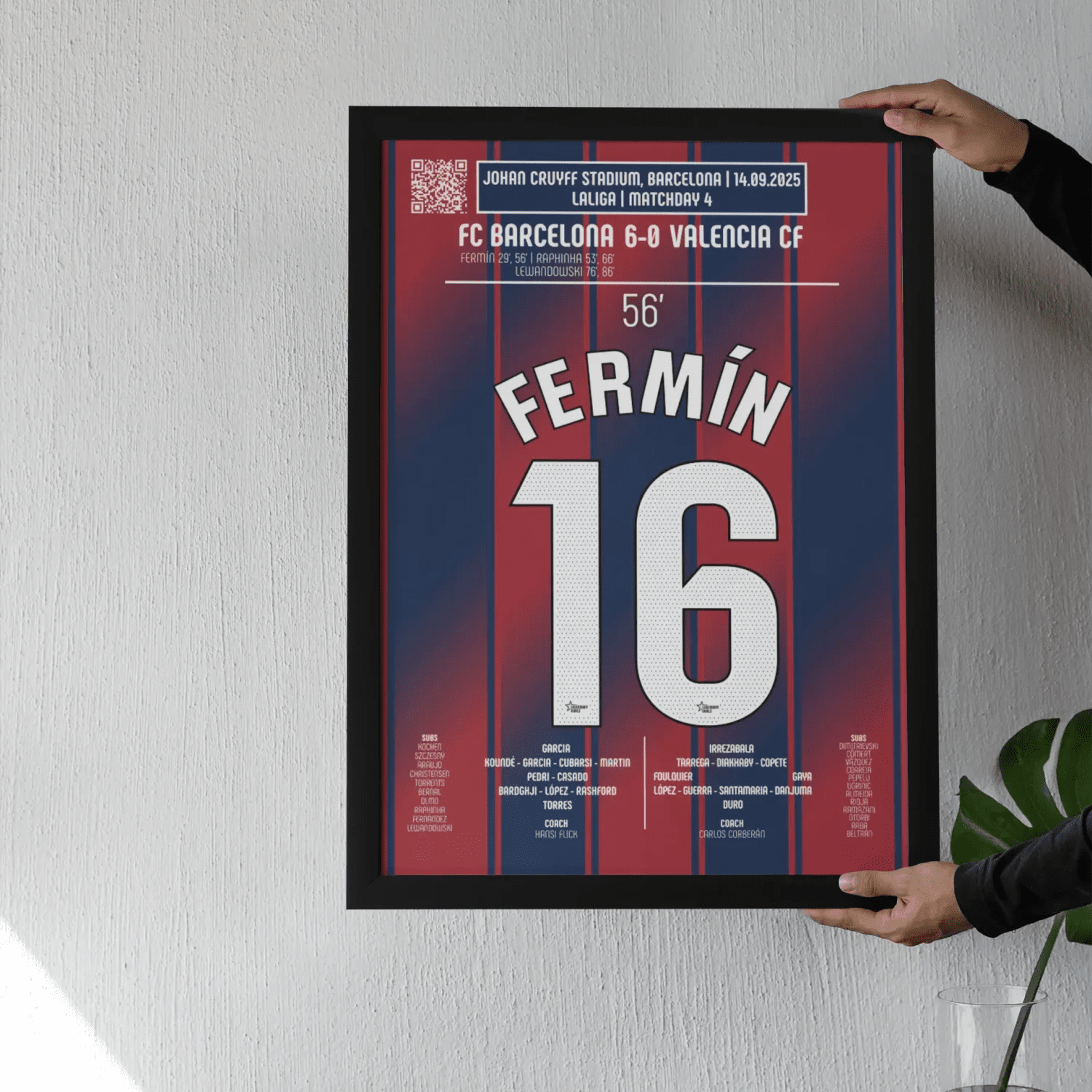 Poster du 2e but de Fermín – Barcelone vs Valence 2025 - Legendary Goals