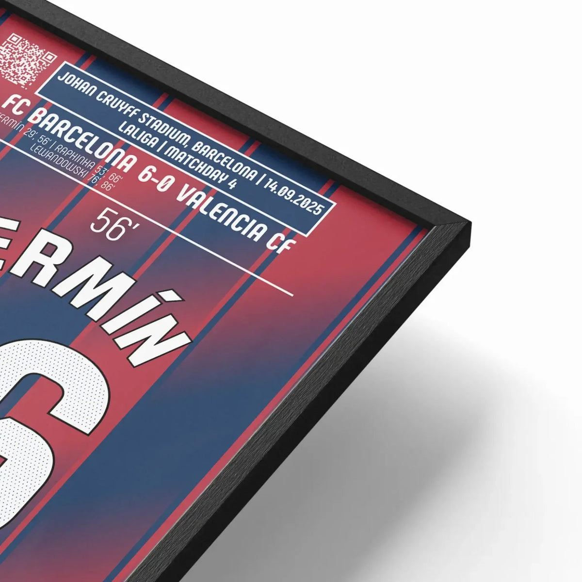 Poster du 2e but de Fermín – Barcelone vs Valence 2025 - Legendary Goals