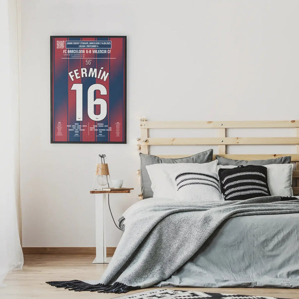 Poster du 2e but de Fermín – Barcelone vs Valence 2025 - Legendary Goals