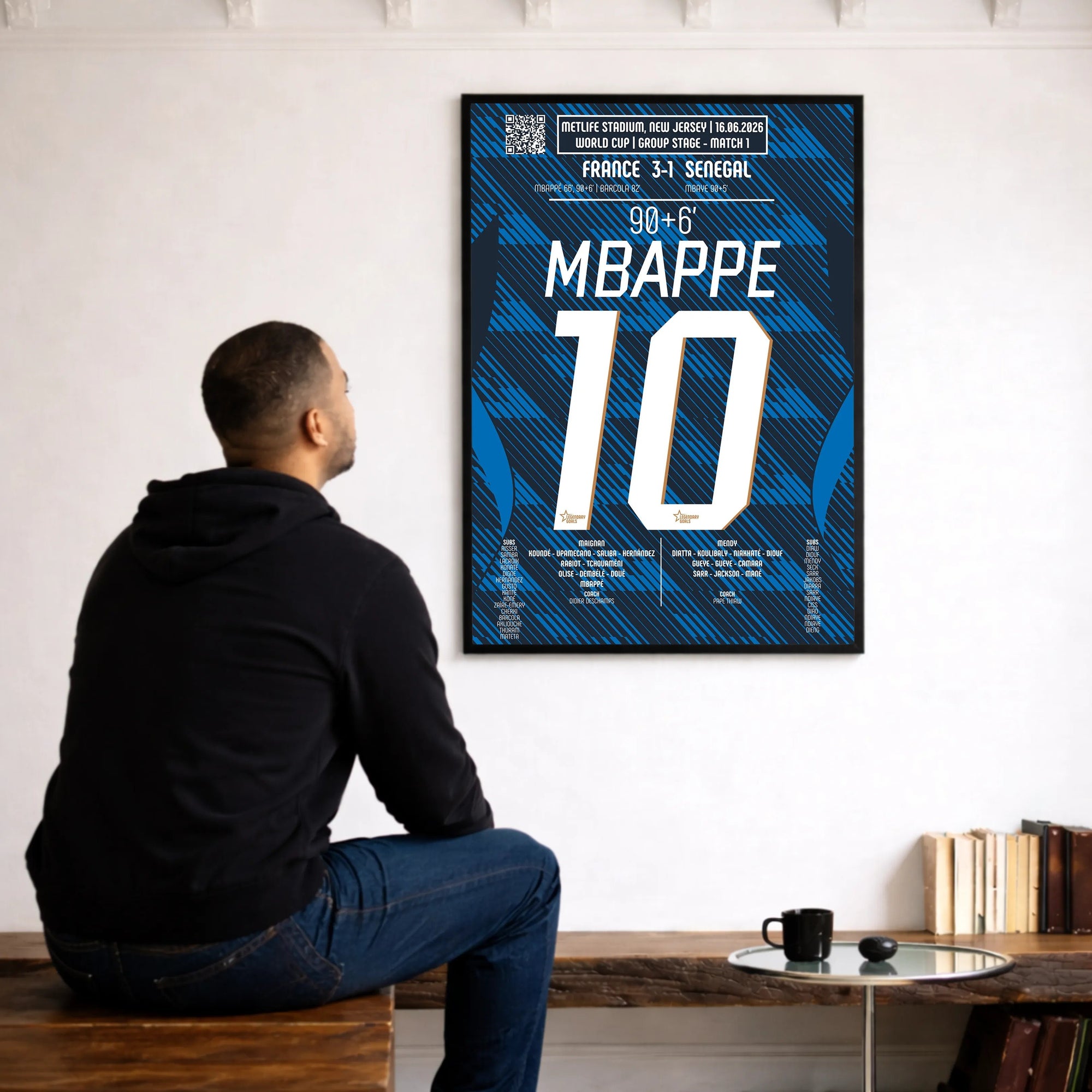 Poster du 2e but de Kylian Mbappé - France vs Sénégal 2026 - Legendary Goals