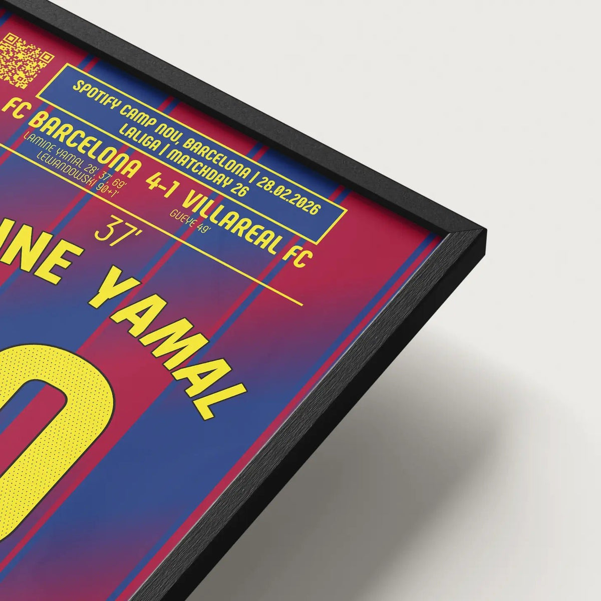 Poster du 2e but de Lamine Yamal - Barcelone vs Villarreal 2026 - Legendary Goals