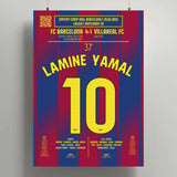 Poster du 2e but de Lamine Yamal - Barcelone vs Villarreal 2026 - Legendary Goals