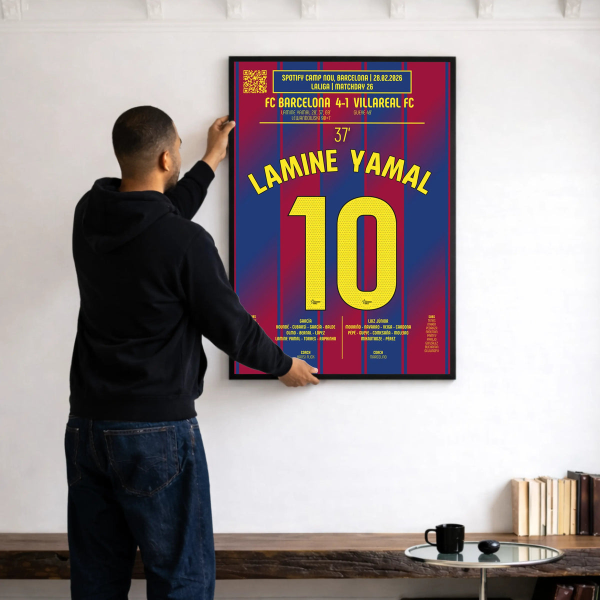 Poster du 2e but de Lamine Yamal - Barcelone vs Villarreal 2026 - Legendary Goals