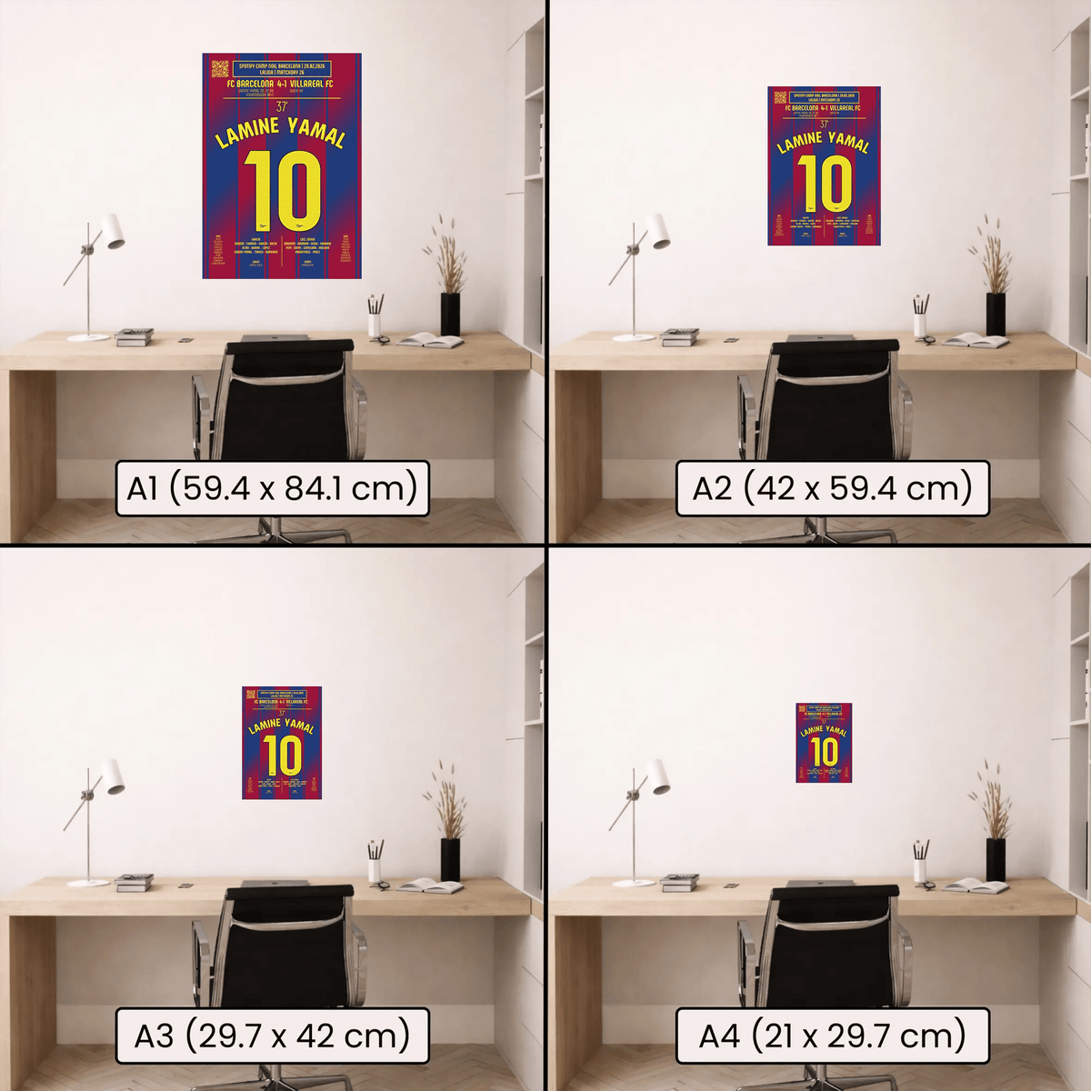 Poster du 2e but de Lamine Yamal - Barcelone vs Villarreal 2026 - Legendary Goals