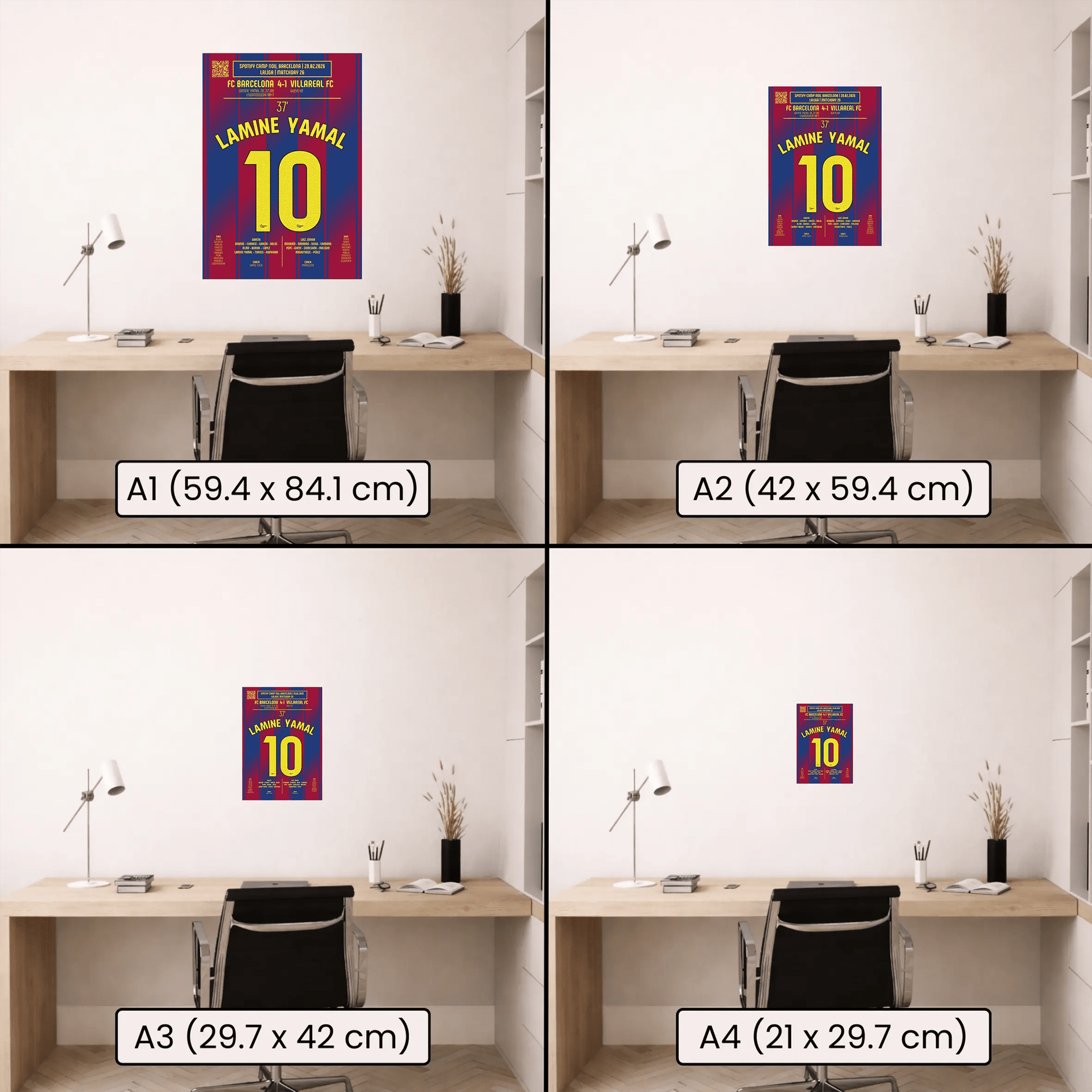 Poster du 2e but de Lamine Yamal - Barcelone vs Villarreal 2026 - Legendary Goals