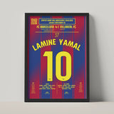 Poster du 2e but de Lamine Yamal - Barcelone vs Villarreal 2026 - Legendary Goals