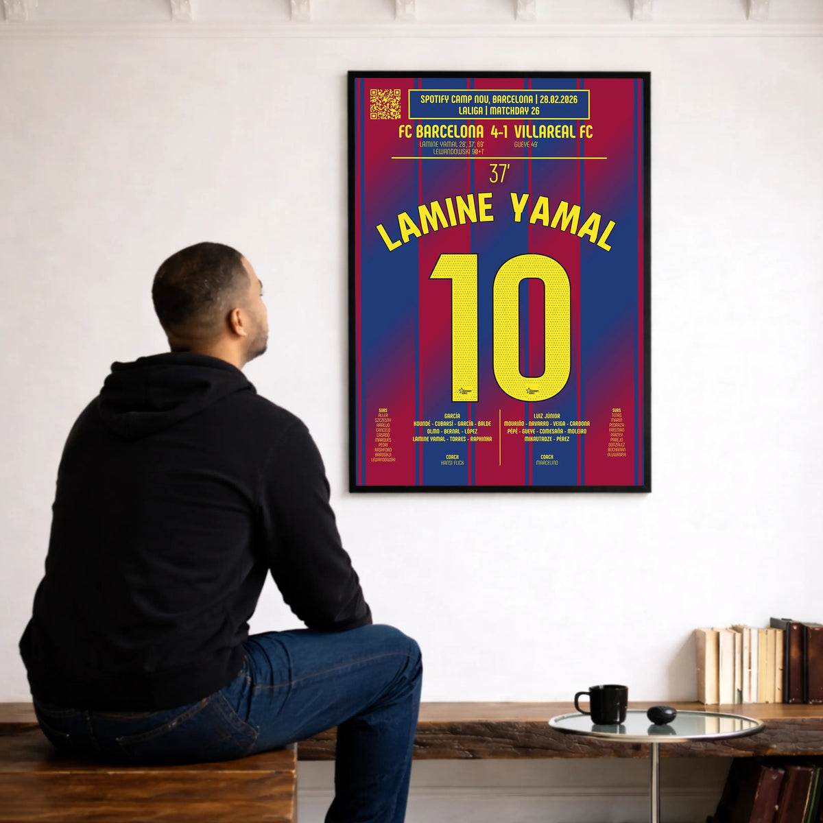 Poster du 2e but de Lamine Yamal - Barcelone vs Villarreal 2026 - Legendary Goals