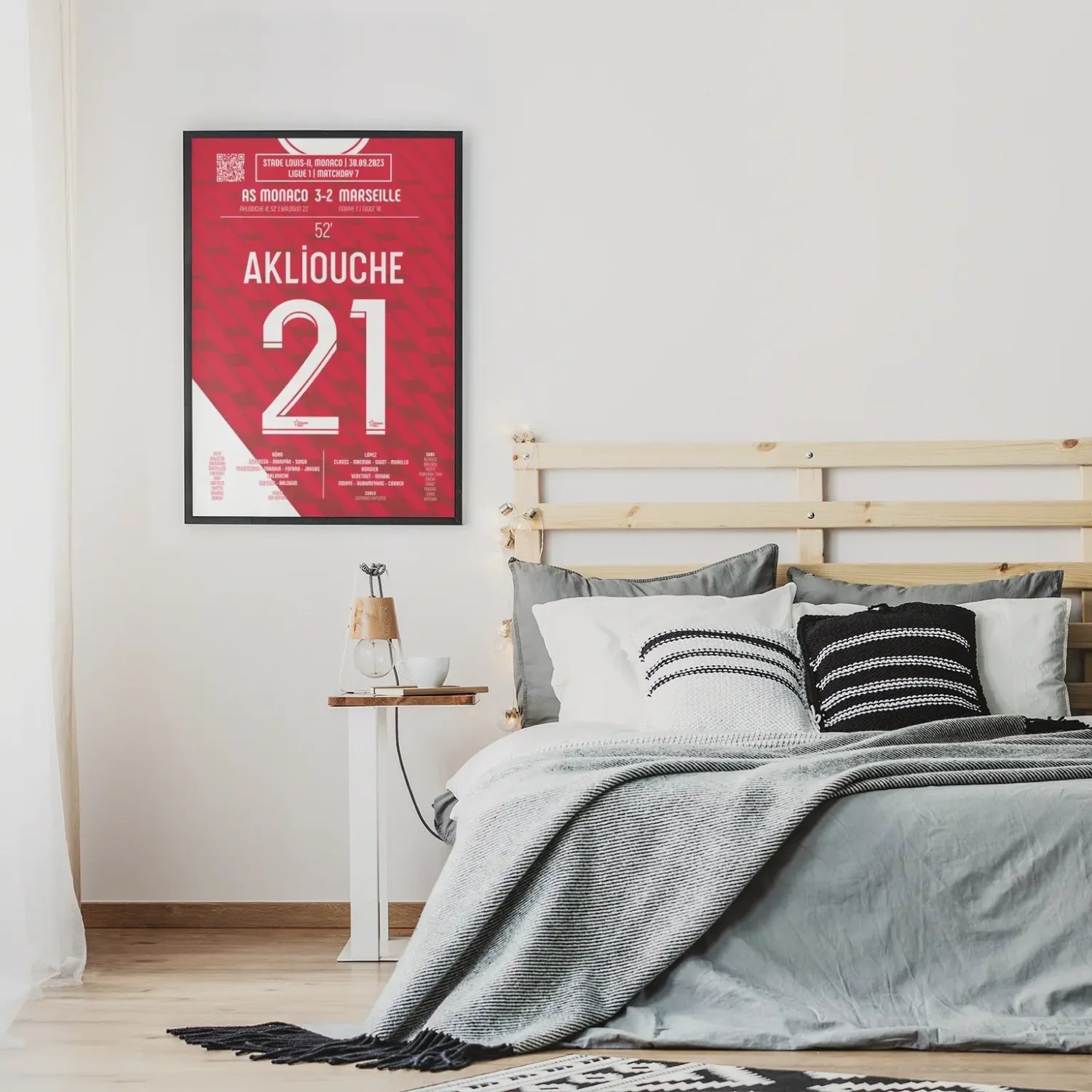 Poster du 2e but de Maghnes Akliouche – AS Monaco vs Olympique de Marseille 2023 - Legendary Goals