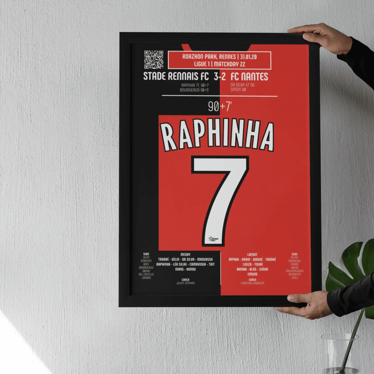 Poster du 2e but de Raphinha – Stade Rennais vs FC Nantes 2020 - Legendary Goals