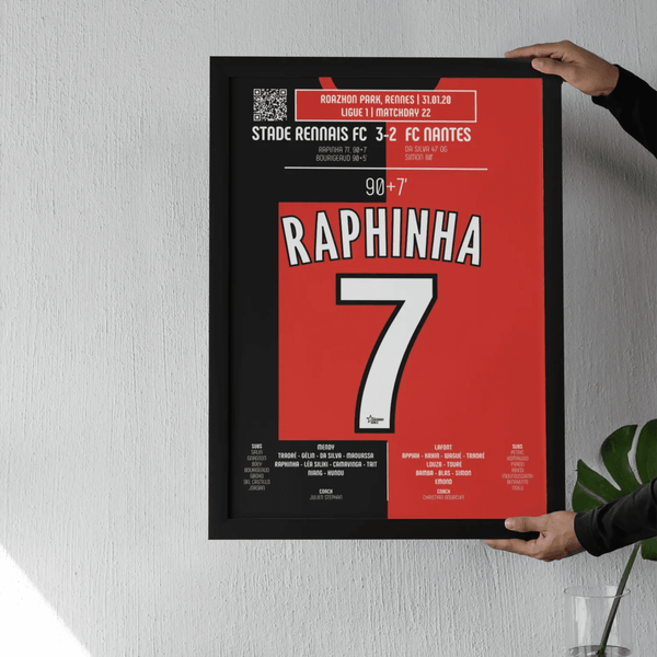 Poster du 2e but de Raphinha – Stade Rennais vs FC Nantes 2020 - Legendary Goals