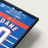 Poster du 2e but de Zinédine Zidane - France vs Brésil 1998 - Legendary Goals
