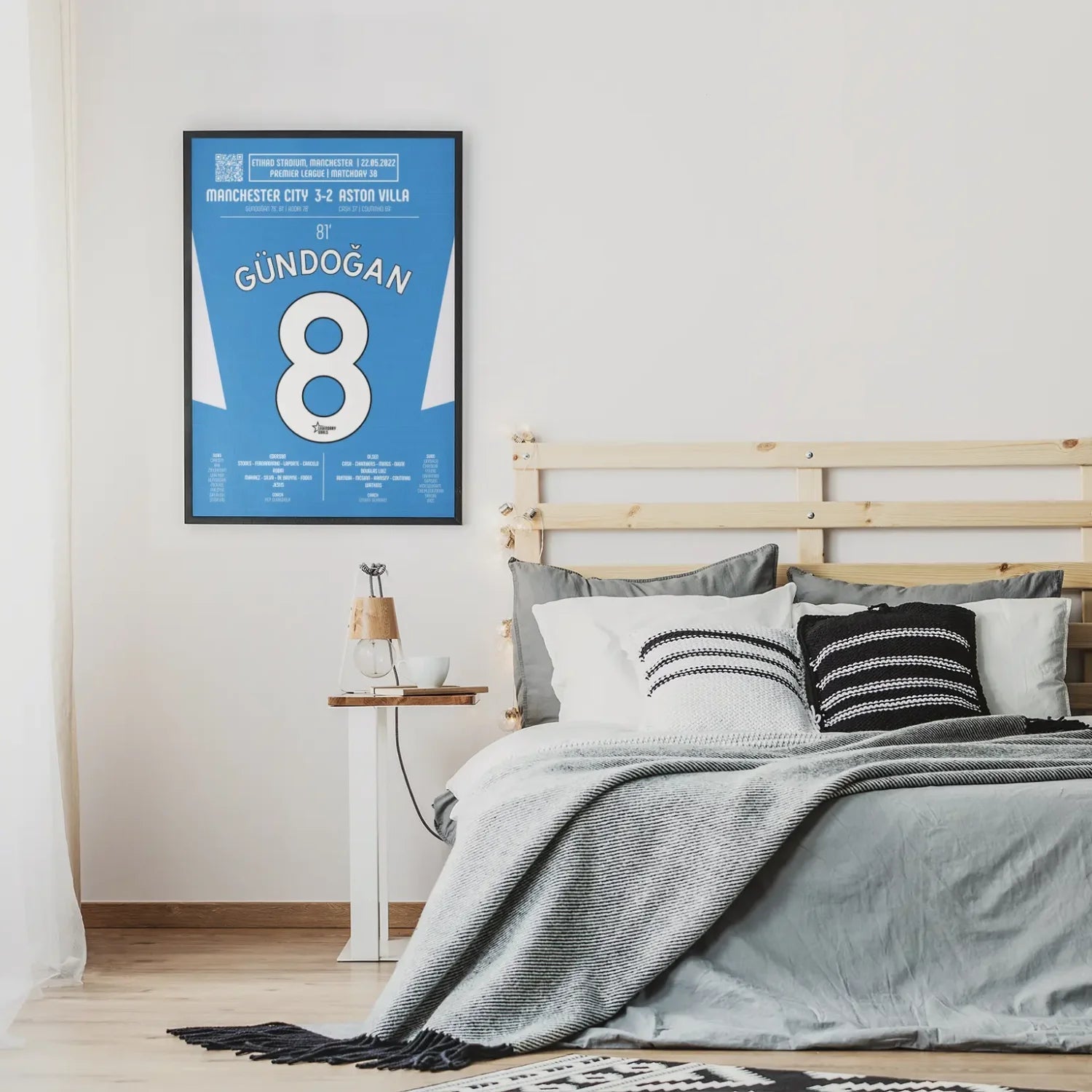 Poster du 2e but d’Ilkay Gündogan – Manchester City vs Aston Villa 2022 - Legendary Goals