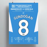 Poster du 2e but d’Ilkay Gündogan – Manchester City vs Aston Villa 2022 - Legendary Goals