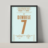 Poster du 3e but d’Ousmane Dembélé - Norvège vs France 2026 - Legendary Goals