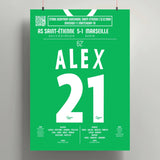 Poster du 4e but d’Alex Dias – ASSE vs OM 1999 - Legendary Goals