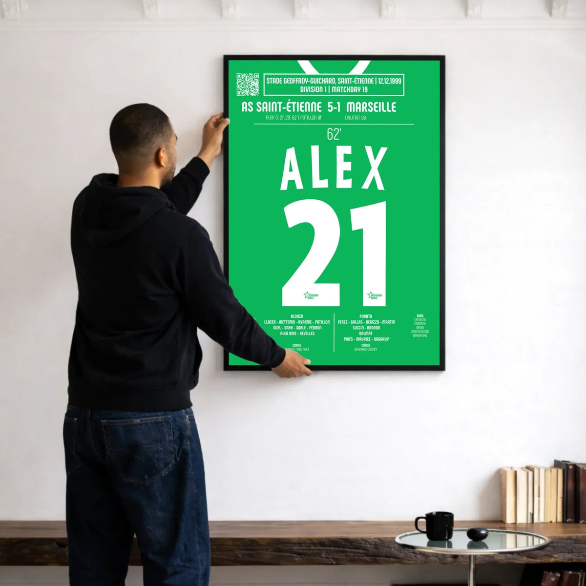 Poster du 4e but d’Alex Dias – ASSE vs OM 1999 - Legendary Goals