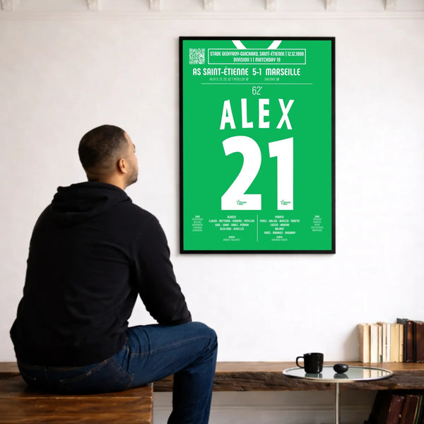 Poster du 4e but d’Alex Dias – ASSE vs OM 1999 - Legendary Goals