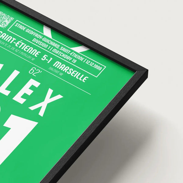 Poster du 4e but d’Alex Dias – ASSE vs OM 1999 - Legendary Goals