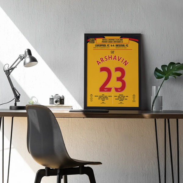 Poster du 4e but d’Andrey Arshavin – Liverpool vs Arsenal 2009 - Legendary Goals