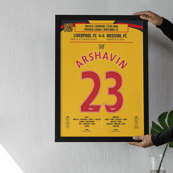 Poster du 4e but d’Andrey Arshavin – Liverpool vs Arsenal 2009 - Legendary Goals