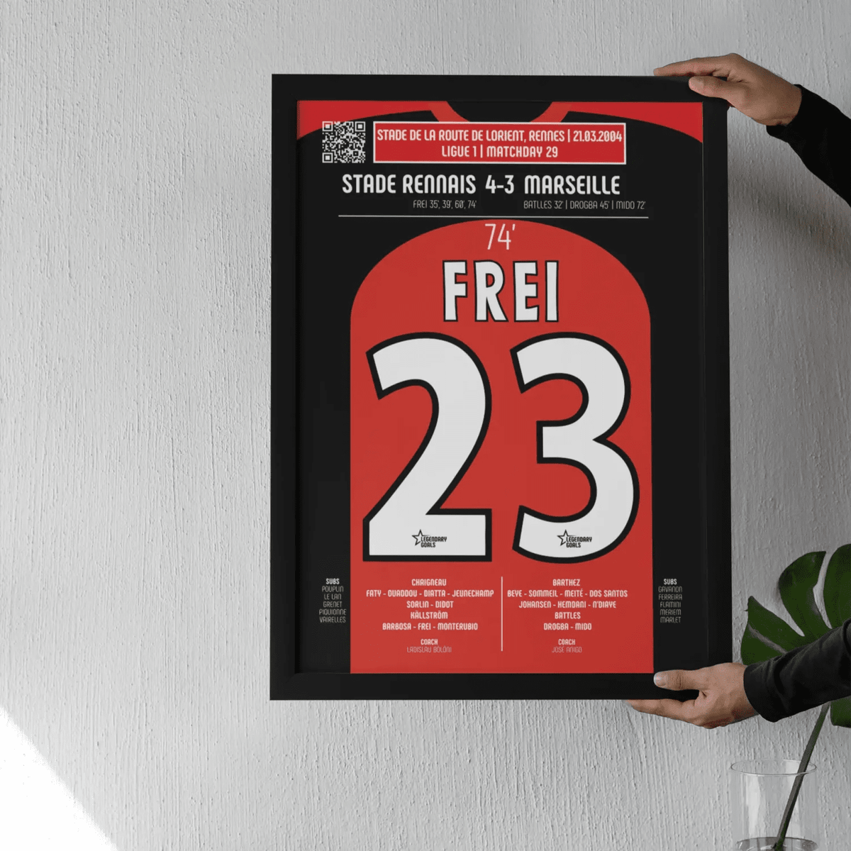 Poster du 4e but de Frei – Rennes vs Marseille 2004 - Legendary Goals