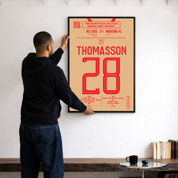 Poster du but d’Adrien Thomasson - Lens vs Arsenal 2023 - Legendary Goals